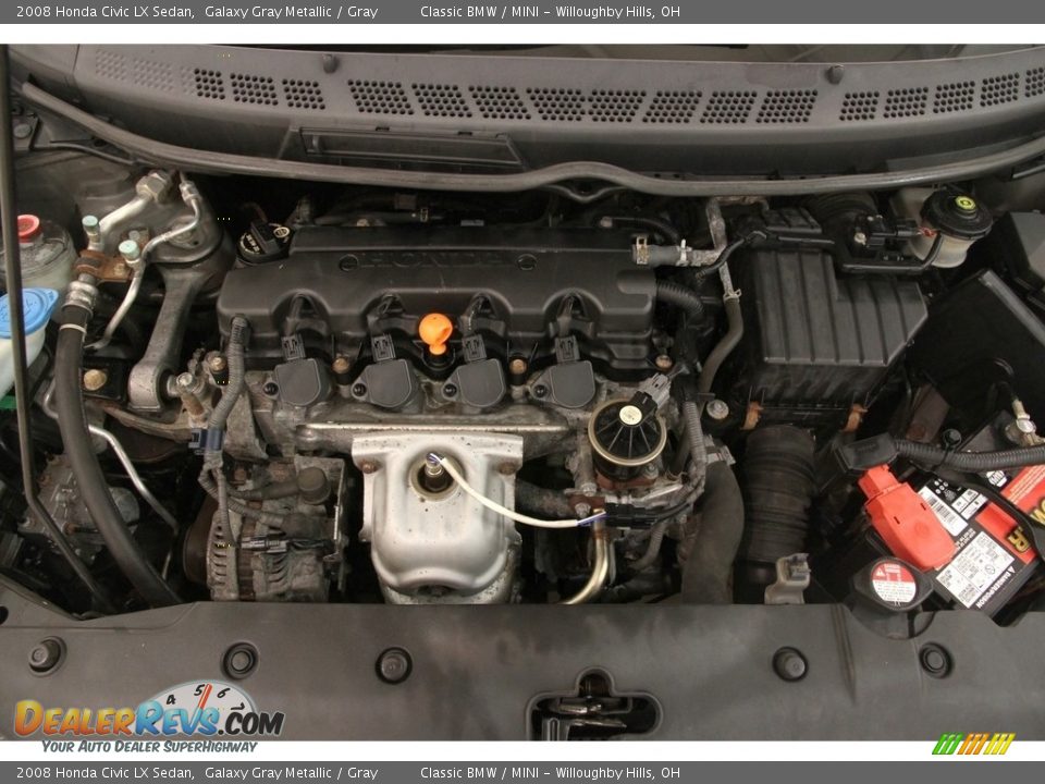 2008 Honda Civic LX Sedan Galaxy Gray Metallic / Gray Photo #14