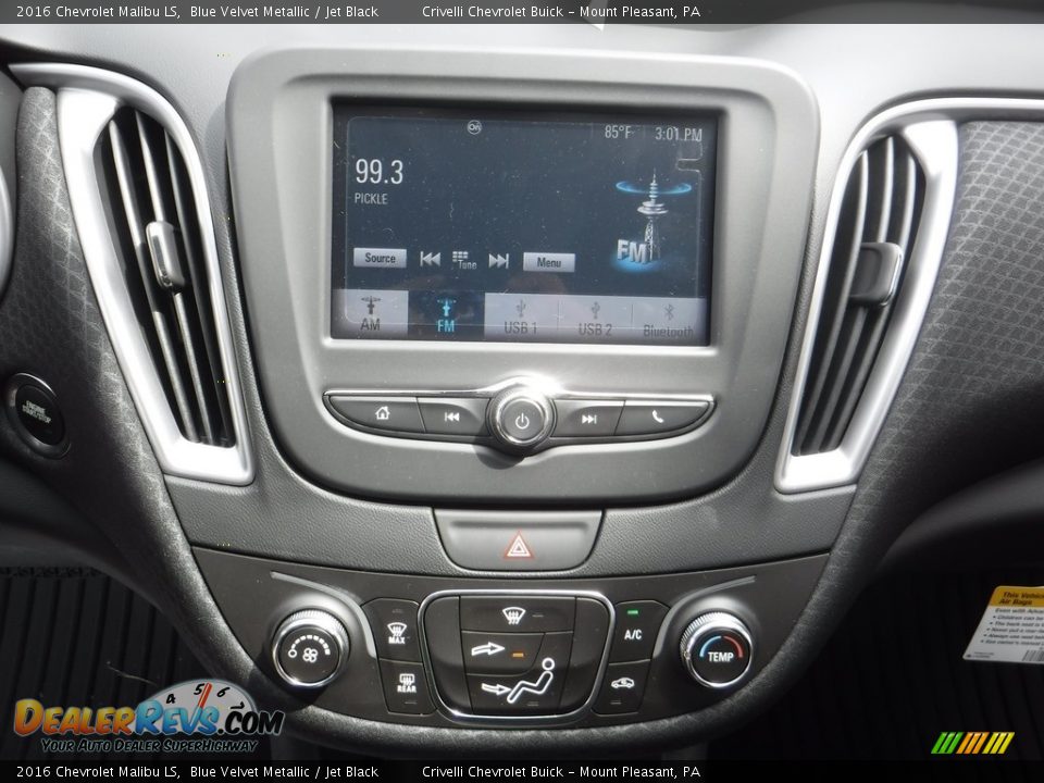 2016 Chevrolet Malibu LS Blue Velvet Metallic / Jet Black Photo #13