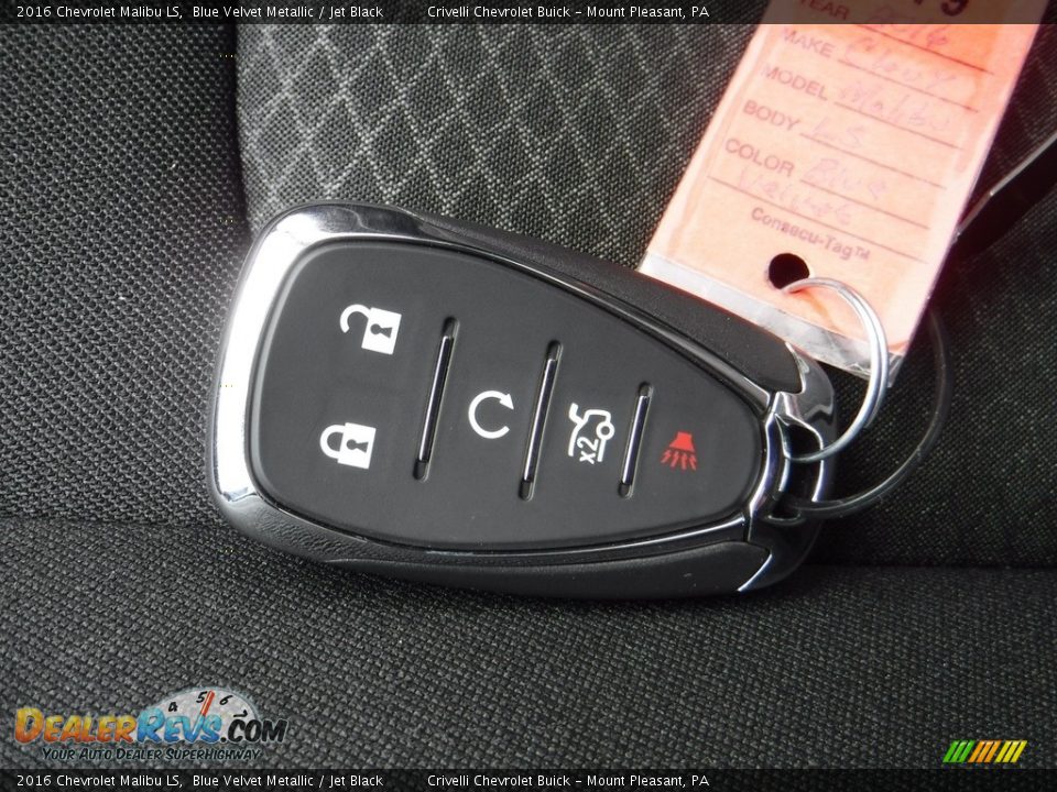 2016 Chevrolet Malibu LS Blue Velvet Metallic / Jet Black Photo #19