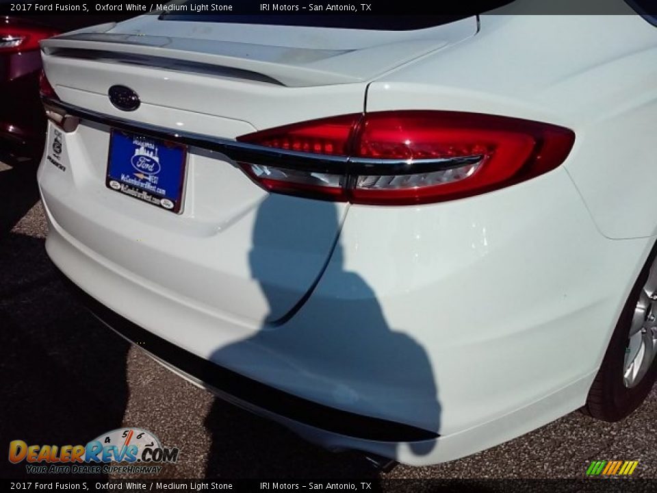 2017 Ford Fusion S Oxford White / Medium Light Stone Photo #3