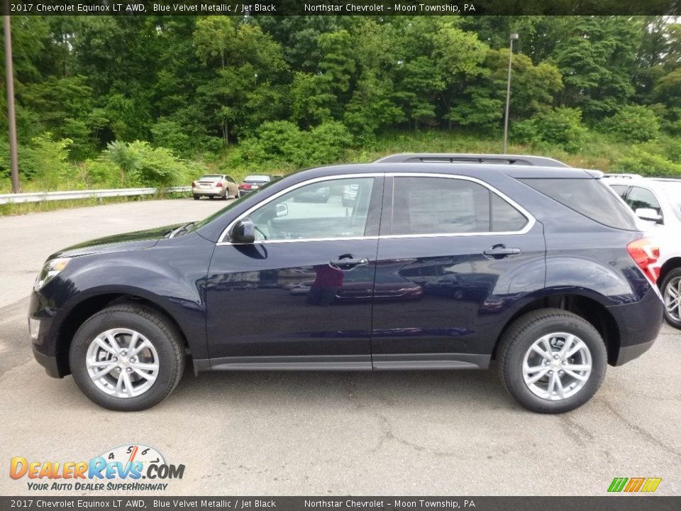 2017 Chevrolet Equinox LT AWD Blue Velvet Metallic / Jet Black Photo #9