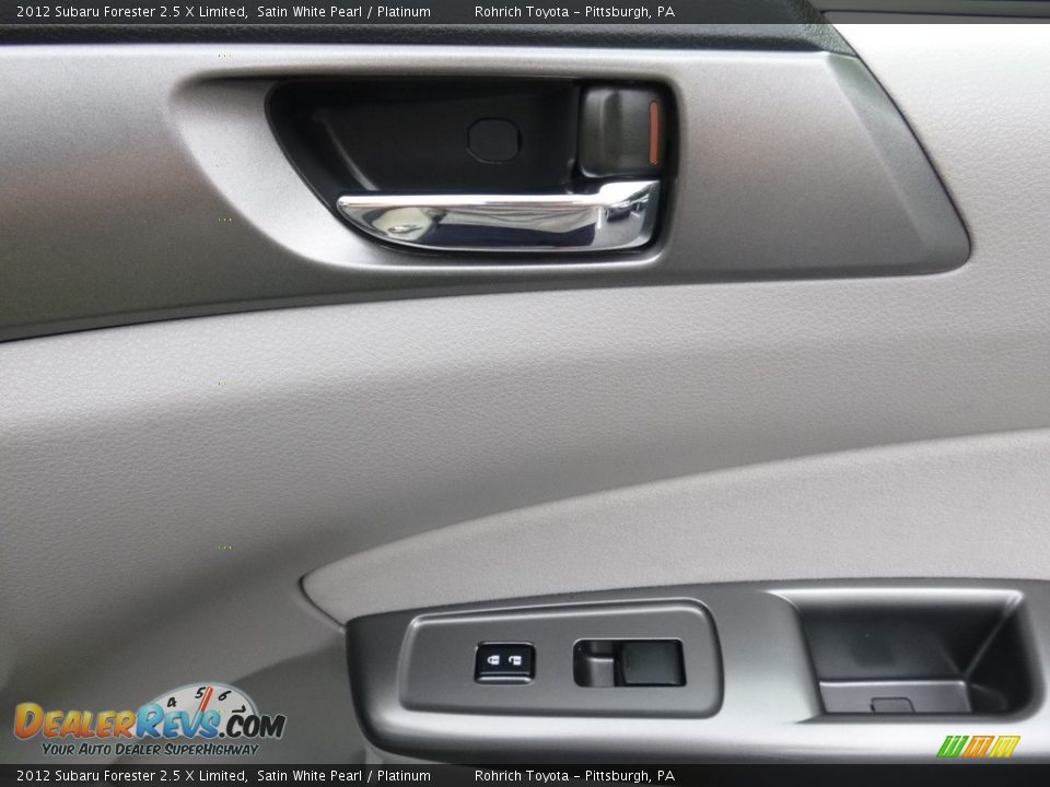 2012 Subaru Forester 2.5 X Limited Satin White Pearl / Platinum Photo #10