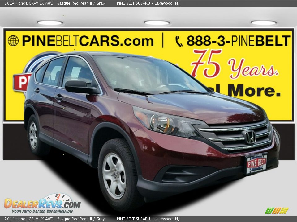 2014 Honda CR-V LX AWD Basque Red Pearl II / Gray Photo #1