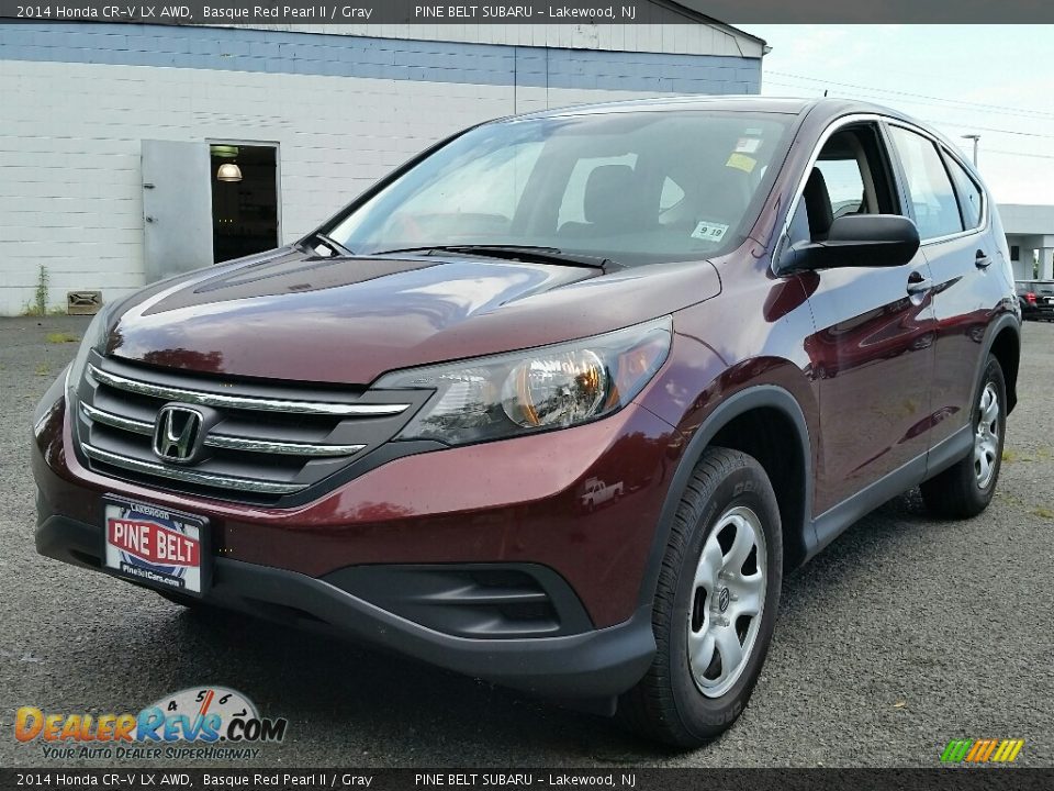 2014 Honda CR-V LX AWD Basque Red Pearl II / Gray Photo #3