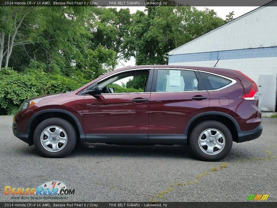 2014 Honda CR-V LX AWD Basque Red Pearl II / Gray Photo #4