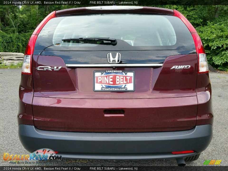 2014 Honda CR-V LX AWD Basque Red Pearl II / Gray Photo #6