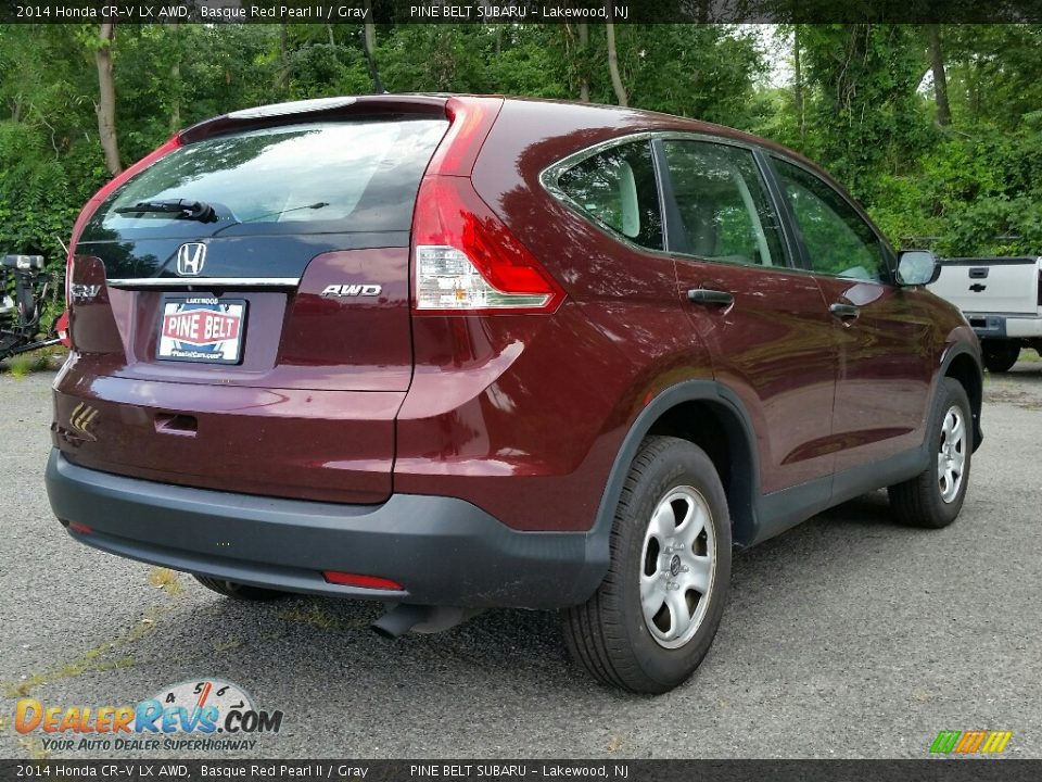 2014 Honda CR-V LX AWD Basque Red Pearl II / Gray Photo #7