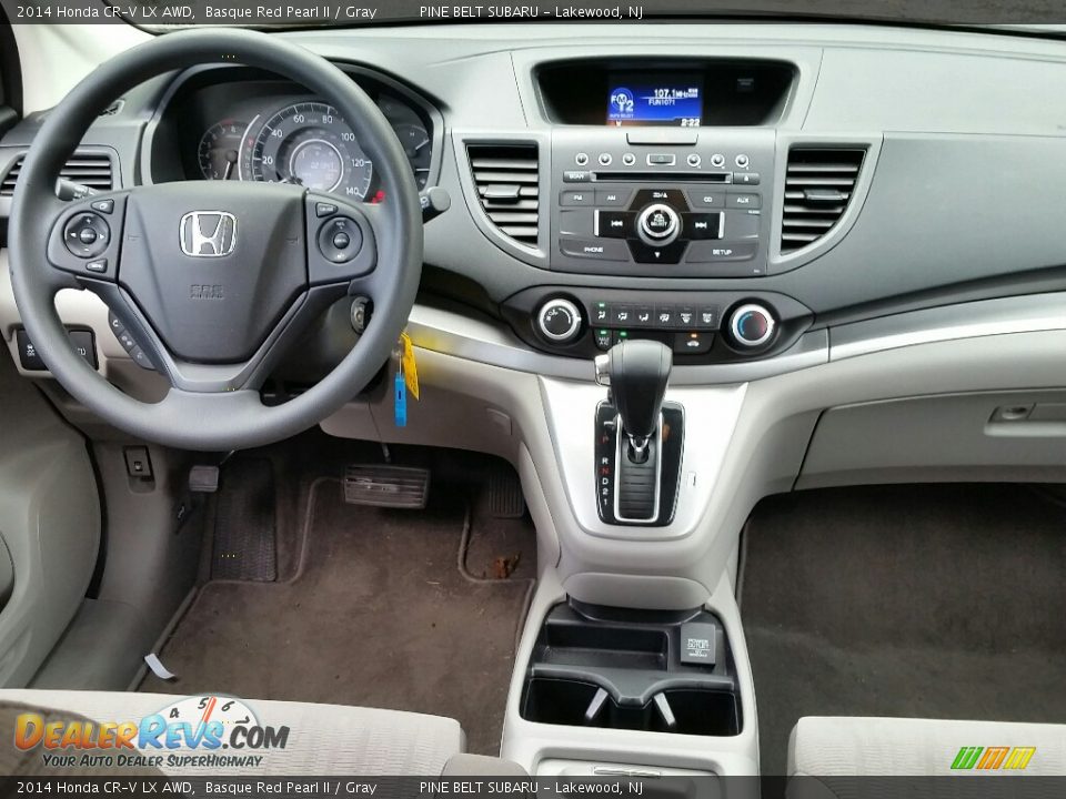 2014 Honda CR-V LX AWD Basque Red Pearl II / Gray Photo #9