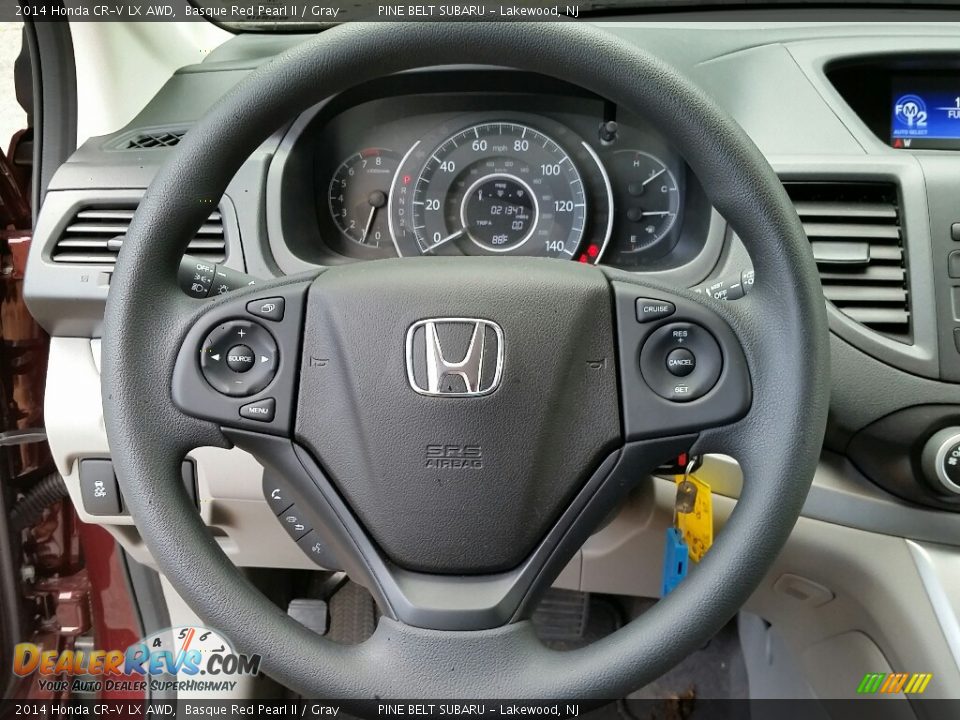2014 Honda CR-V LX AWD Basque Red Pearl II / Gray Photo #20