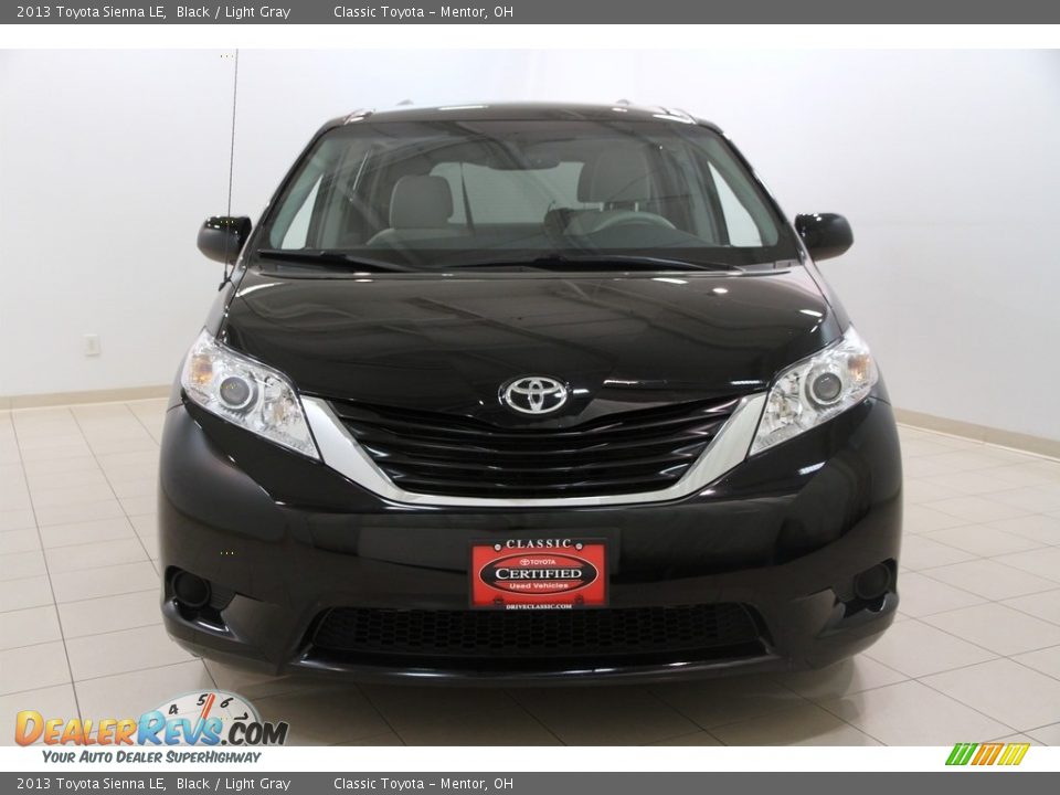 2013 Toyota Sienna LE Black / Light Gray Photo #2