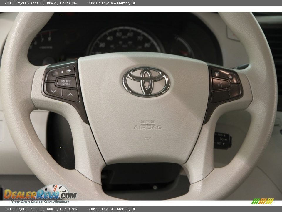 2013 Toyota Sienna LE Black / Light Gray Photo #8