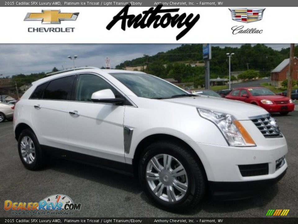2015 Cadillac SRX Luxury AWD Platinum Ice Tricoat / Light Titanium/Ebony Photo #1