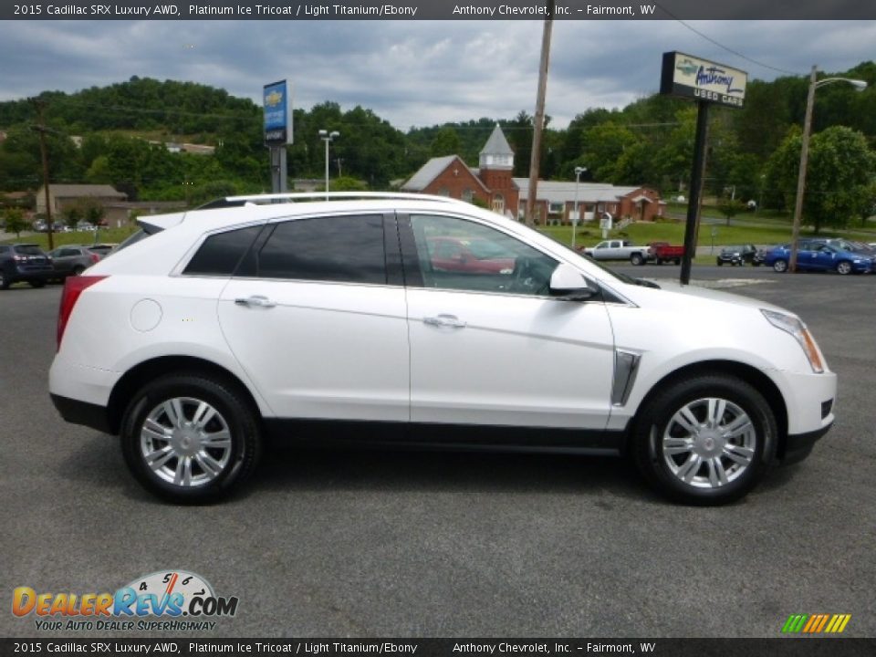 2015 Cadillac SRX Luxury AWD Platinum Ice Tricoat / Light Titanium/Ebony Photo #6