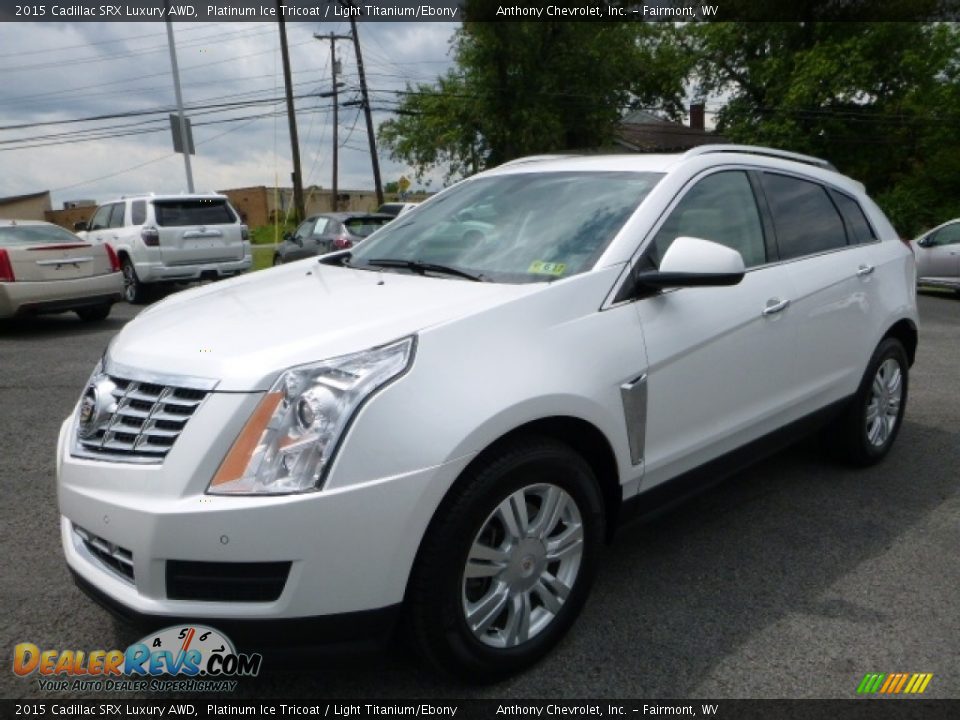 2015 Cadillac SRX Luxury AWD Platinum Ice Tricoat / Light Titanium/Ebony Photo #11