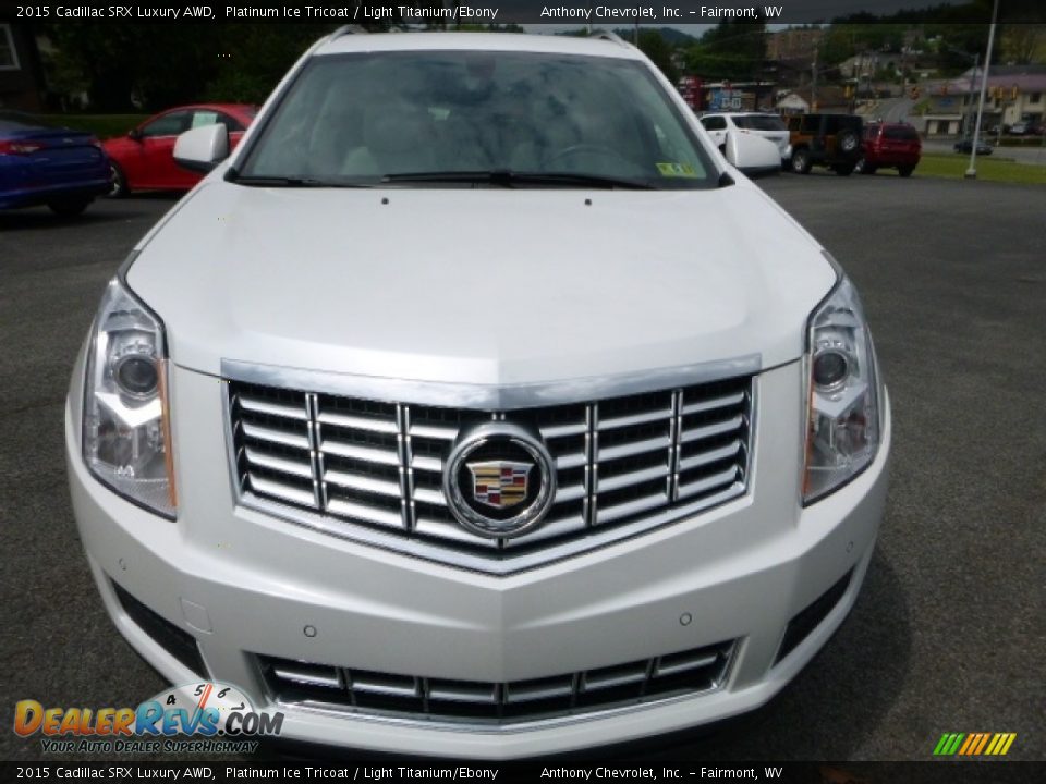 2015 Cadillac SRX Luxury AWD Platinum Ice Tricoat / Light Titanium/Ebony Photo #12