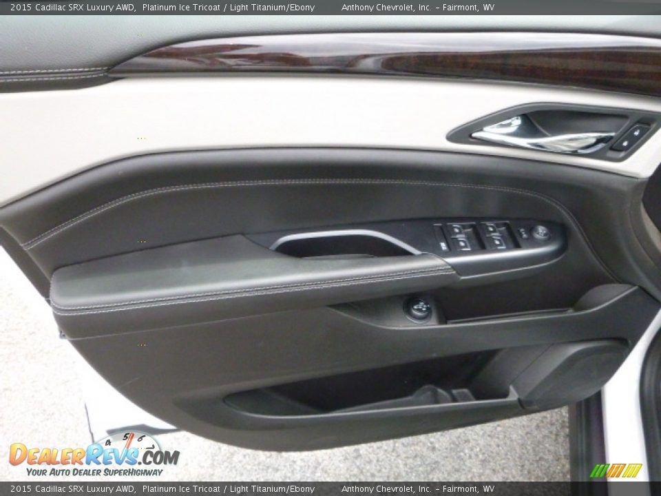 2015 Cadillac SRX Luxury AWD Platinum Ice Tricoat / Light Titanium/Ebony Photo #13