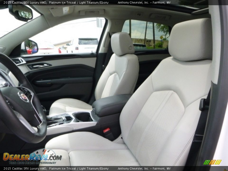 2015 Cadillac SRX Luxury AWD Platinum Ice Tricoat / Light Titanium/Ebony Photo #14