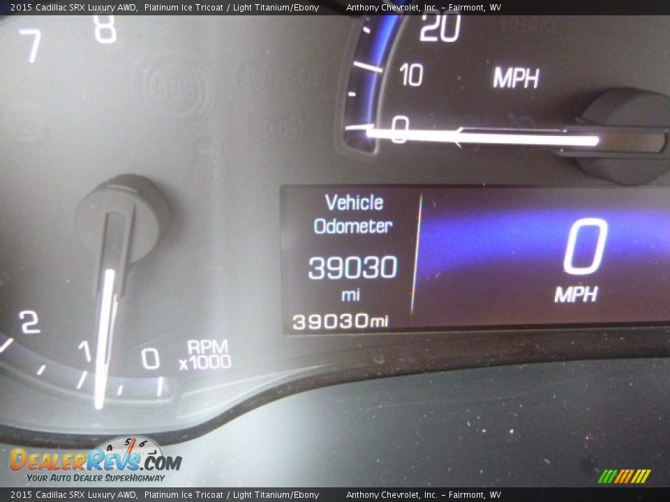 2015 Cadillac SRX Luxury AWD Platinum Ice Tricoat / Light Titanium/Ebony Photo #17
