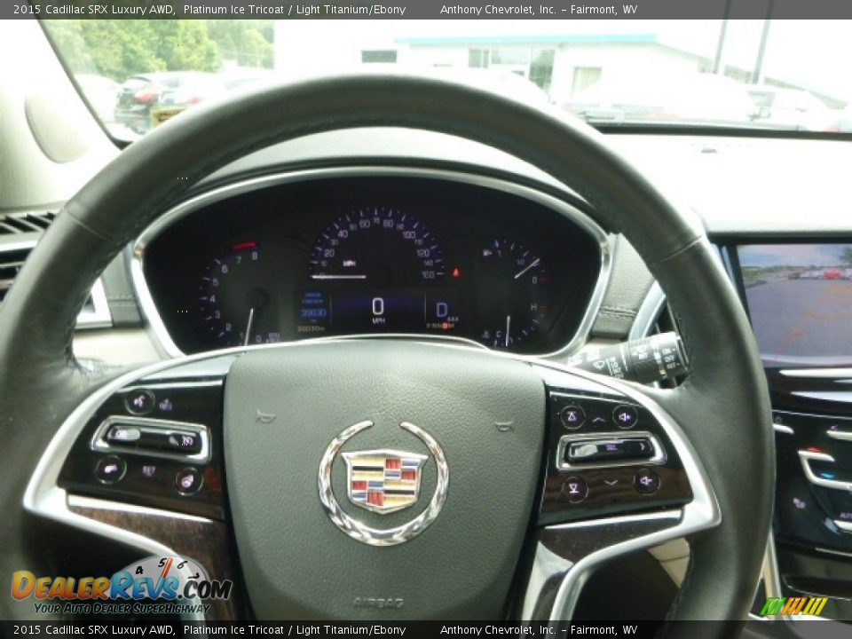 2015 Cadillac SRX Luxury AWD Platinum Ice Tricoat / Light Titanium/Ebony Photo #19
