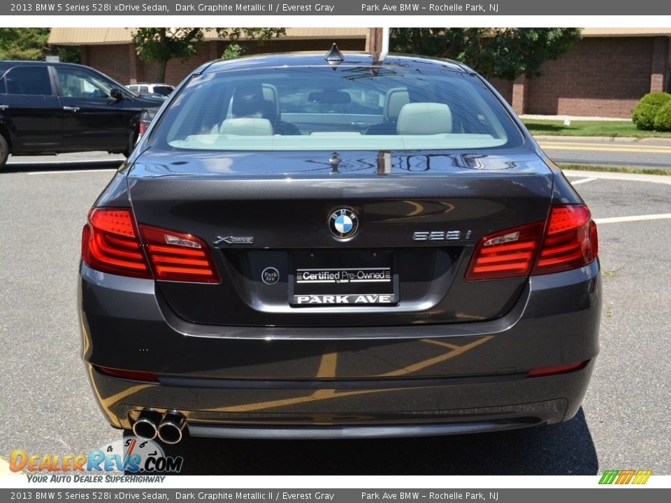 2013 BMW 5 Series 528i xDrive Sedan Dark Graphite Metallic II / Everest Gray Photo #4