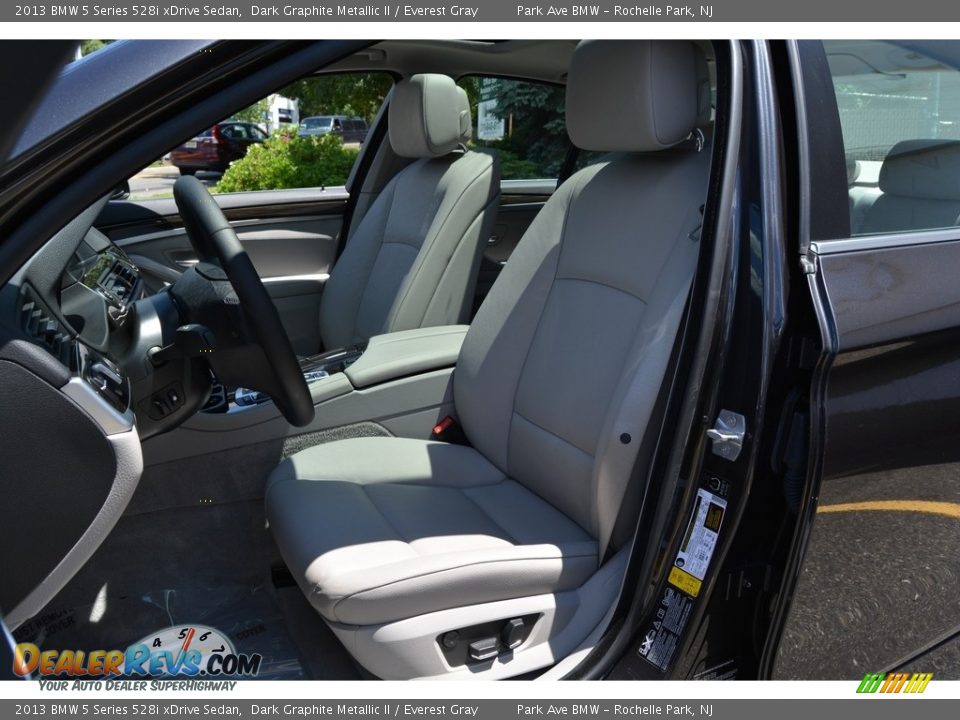 2013 BMW 5 Series 528i xDrive Sedan Dark Graphite Metallic II / Everest Gray Photo #12