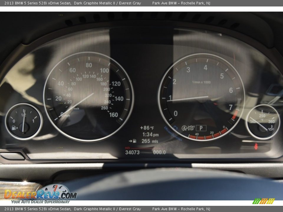 2013 BMW 5 Series 528i xDrive Sedan Dark Graphite Metallic II / Everest Gray Photo #20