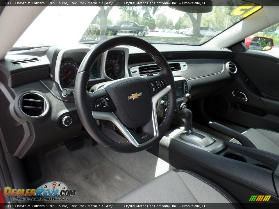 Gray Interior - 2015 Chevrolet Camaro SS/RS Coupe Photo #6