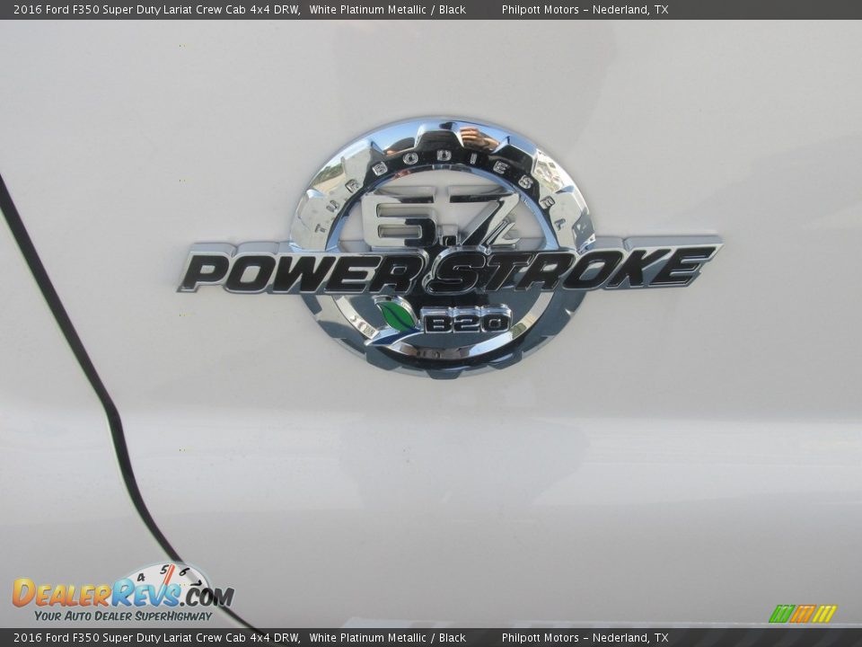 2016 Ford F350 Super Duty Lariat Crew Cab 4x4 DRW White Platinum Metallic / Black Photo #15