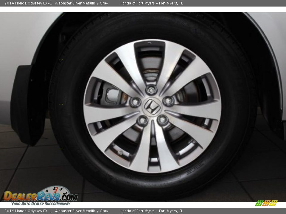2014 Honda Odyssey EX-L Alabaster Silver Metallic / Gray Photo #2