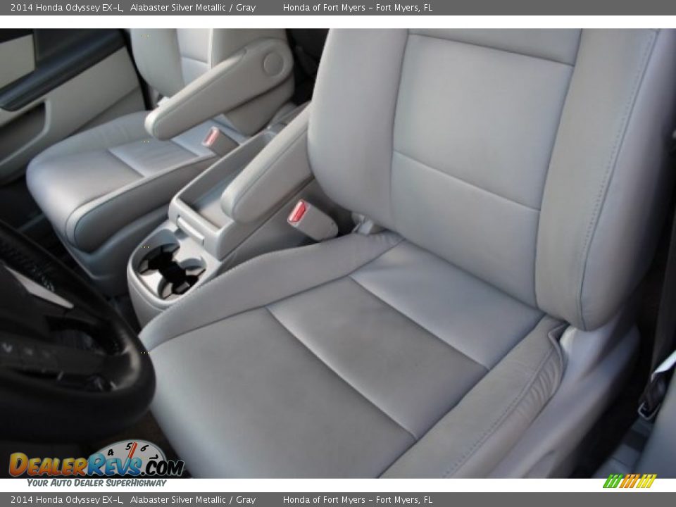 2014 Honda Odyssey EX-L Alabaster Silver Metallic / Gray Photo #9