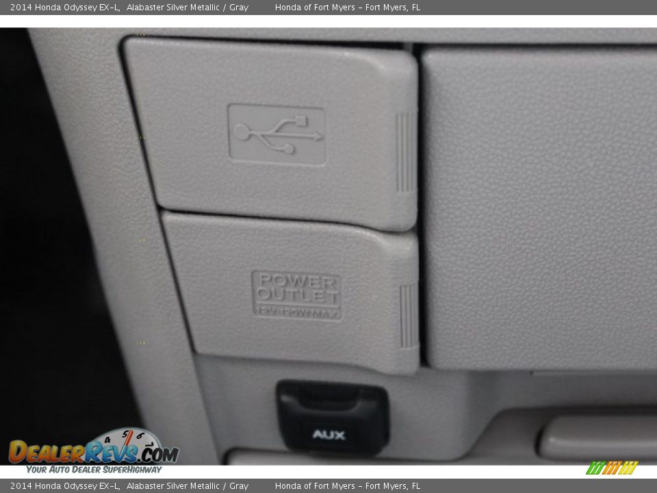 2014 Honda Odyssey EX-L Alabaster Silver Metallic / Gray Photo #25