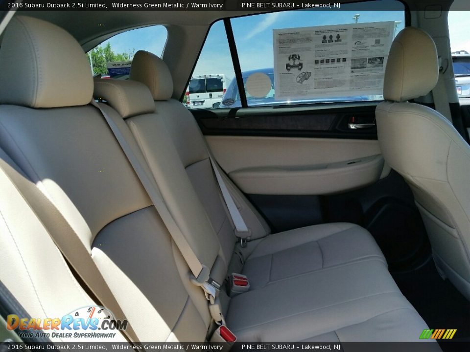 2016 Subaru Outback 2.5i Limited Wilderness Green Metallic / Warm Ivory Photo #6