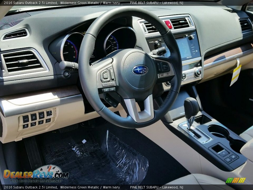 2016 Subaru Outback 2.5i Limited Wilderness Green Metallic / Warm Ivory Photo #8