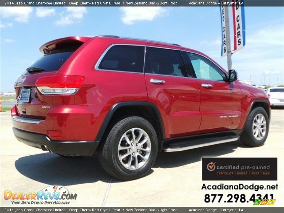 2014 Jeep Grand Cherokee Limited Deep Cherry Red Crystal Pearl / New Zealand Black/Light Frost Photo #8