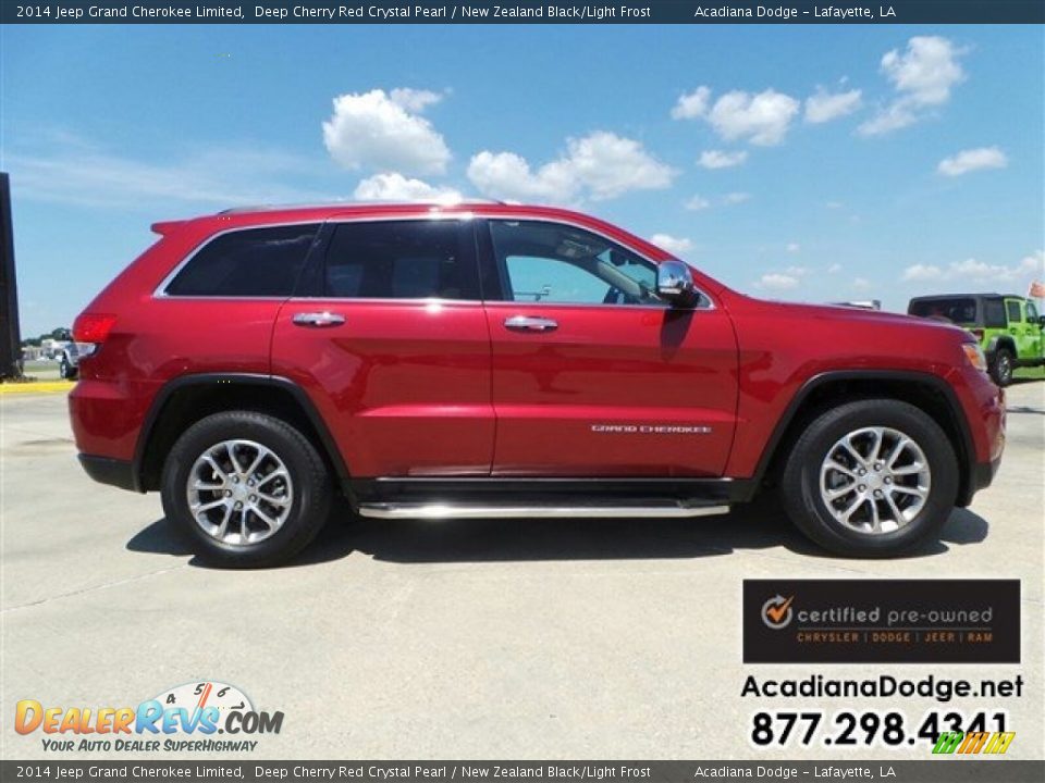 2014 Jeep Grand Cherokee Limited Deep Cherry Red Crystal Pearl / New Zealand Black/Light Frost Photo #10
