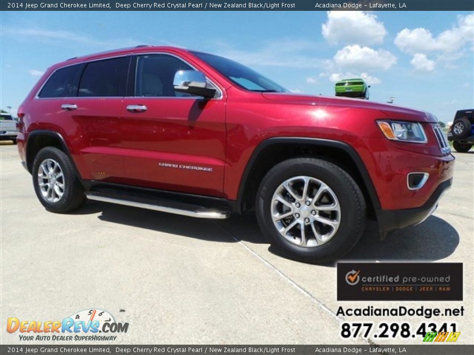 2014 Jeep Grand Cherokee Limited Deep Cherry Red Crystal Pearl / New Zealand Black/Light Frost Photo #11