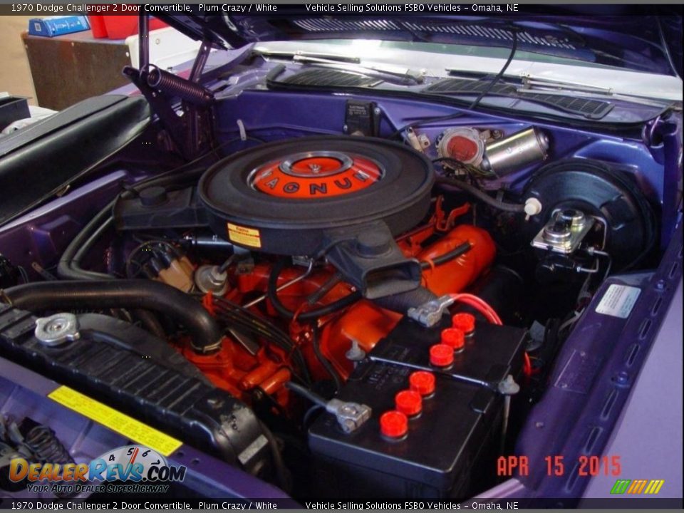 1970 Dodge Challenger 2 Door Convertible 383 OHV 16-Valve Magnum V8 Engine Photo #10