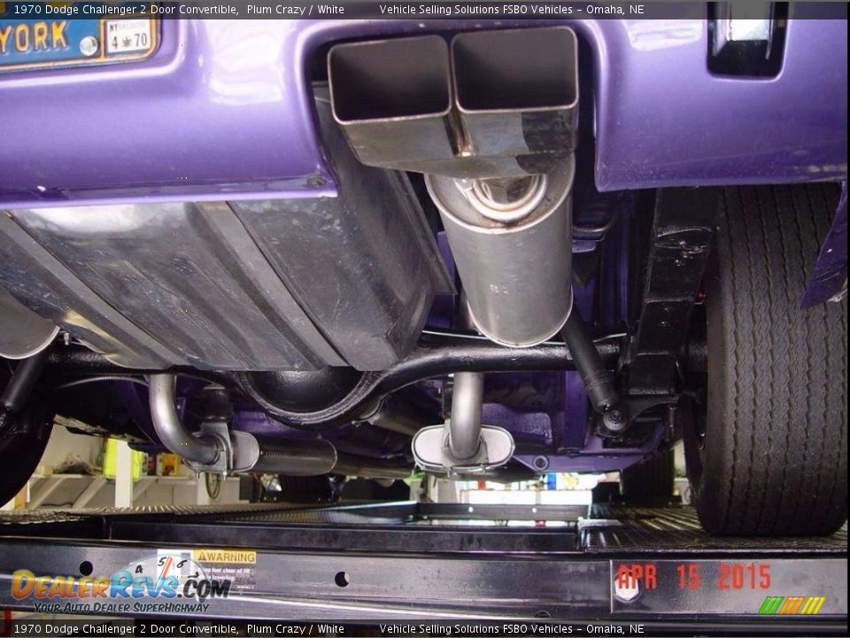 Undercarriage of 1970 Dodge Challenger 2 Door Convertible Photo #15