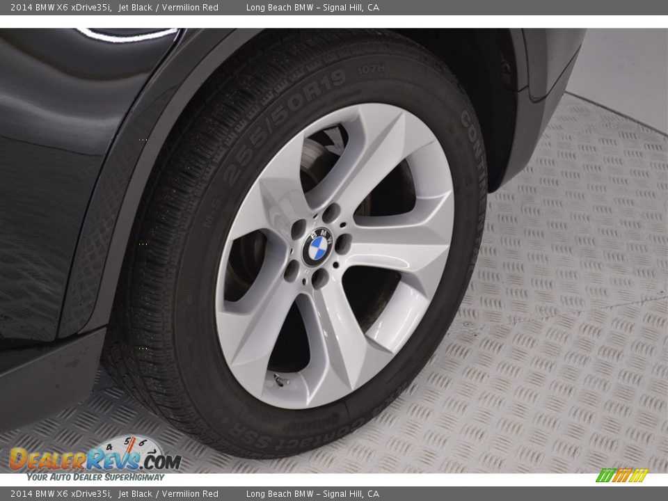 2014 BMW X6 xDrive35i Jet Black / Vermilion Red Photo #9