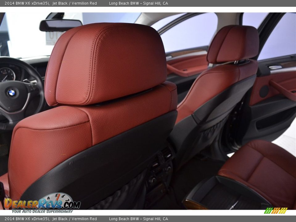 2014 BMW X6 xDrive35i Jet Black / Vermilion Red Photo #13