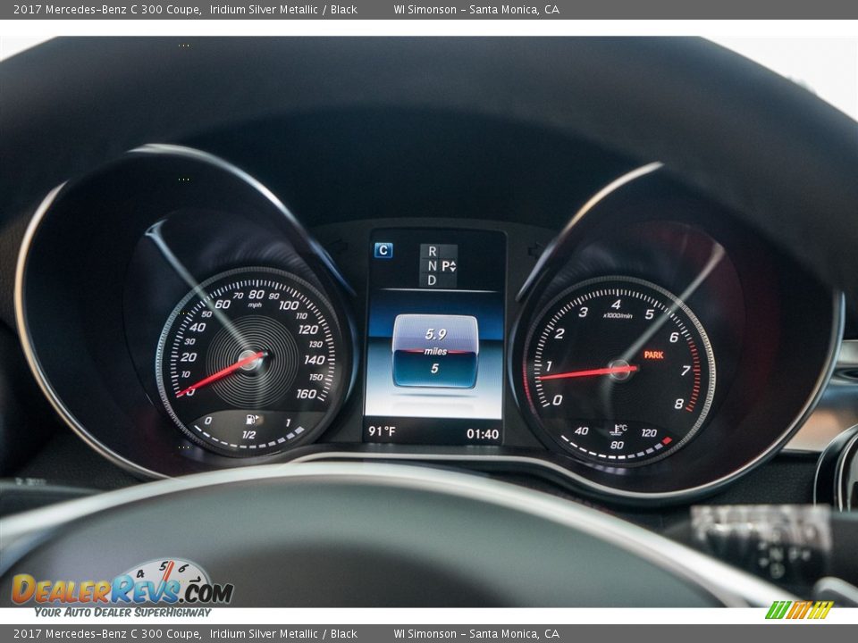 2017 Mercedes-Benz C 300 Coupe Iridium Silver Metallic / Black Photo #7