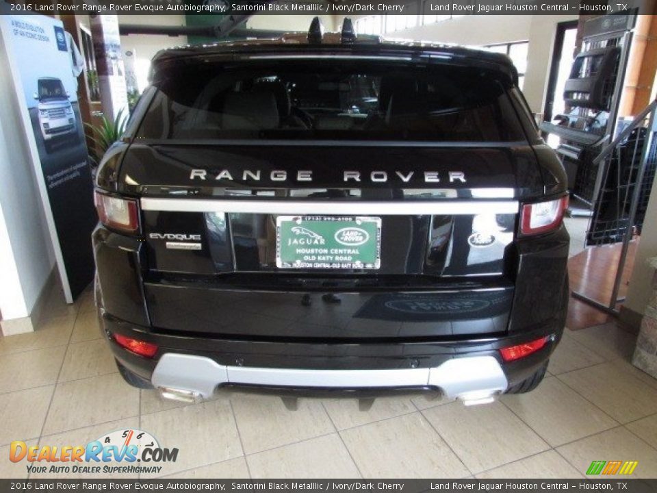 2016 Land Rover Range Rover Evoque Autobiography Santorini Black Metalllic / Ivory/Dark Cherry Photo #7