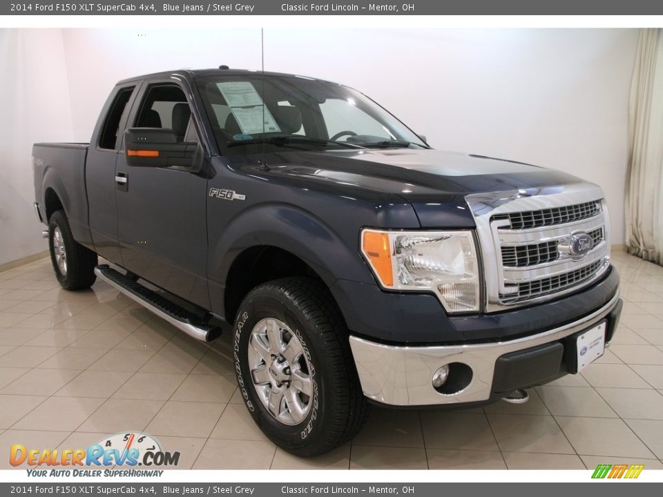 2014 Ford F150 XLT SuperCab 4x4 Blue Jeans / Steel Grey Photo #1
