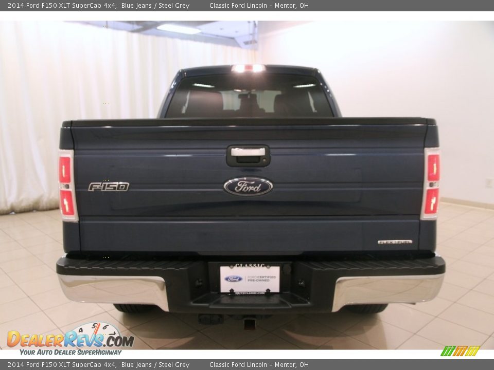 2014 Ford F150 XLT SuperCab 4x4 Blue Jeans / Steel Grey Photo #12