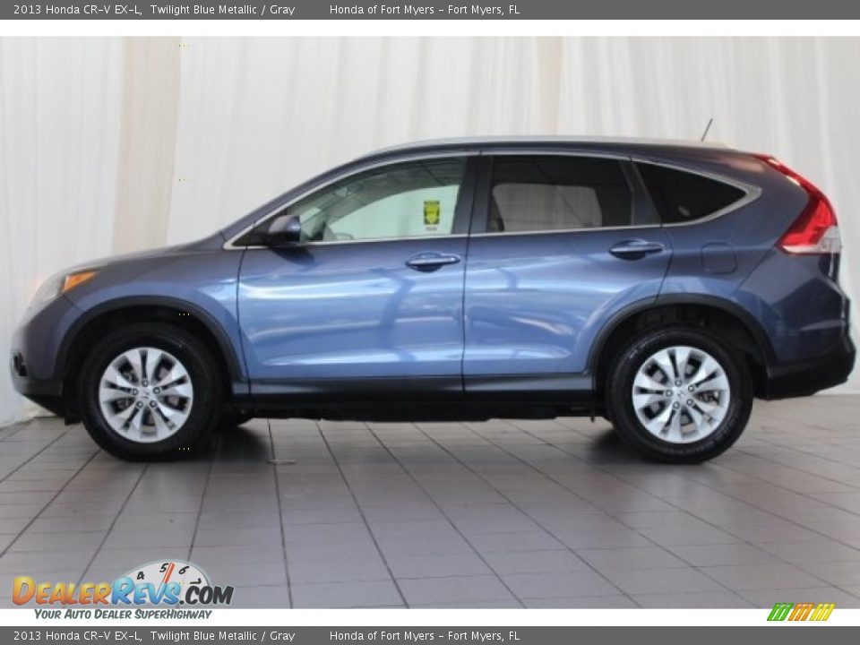 2013 Honda CR-V EX-L Twilight Blue Metallic / Gray Photo #5