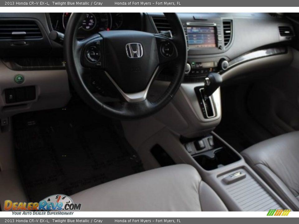 2013 Honda CR-V EX-L Twilight Blue Metallic / Gray Photo #11
