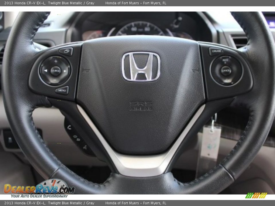 2013 Honda CR-V EX-L Twilight Blue Metallic / Gray Photo #12