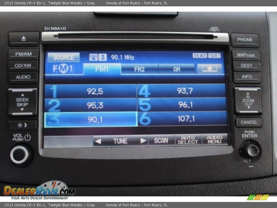 2013 Honda CR-V EX-L Twilight Blue Metallic / Gray Photo #19