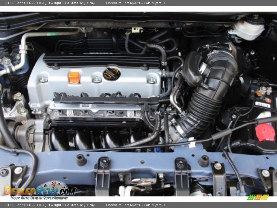 2013 Honda CR-V EX-L Twilight Blue Metallic / Gray Photo #32