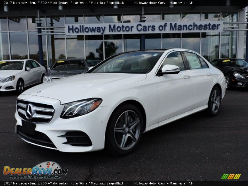 2017 Mercedes-Benz E 300 4Matic Sedan Polar White / Macchiato Beige/Black Photo #1